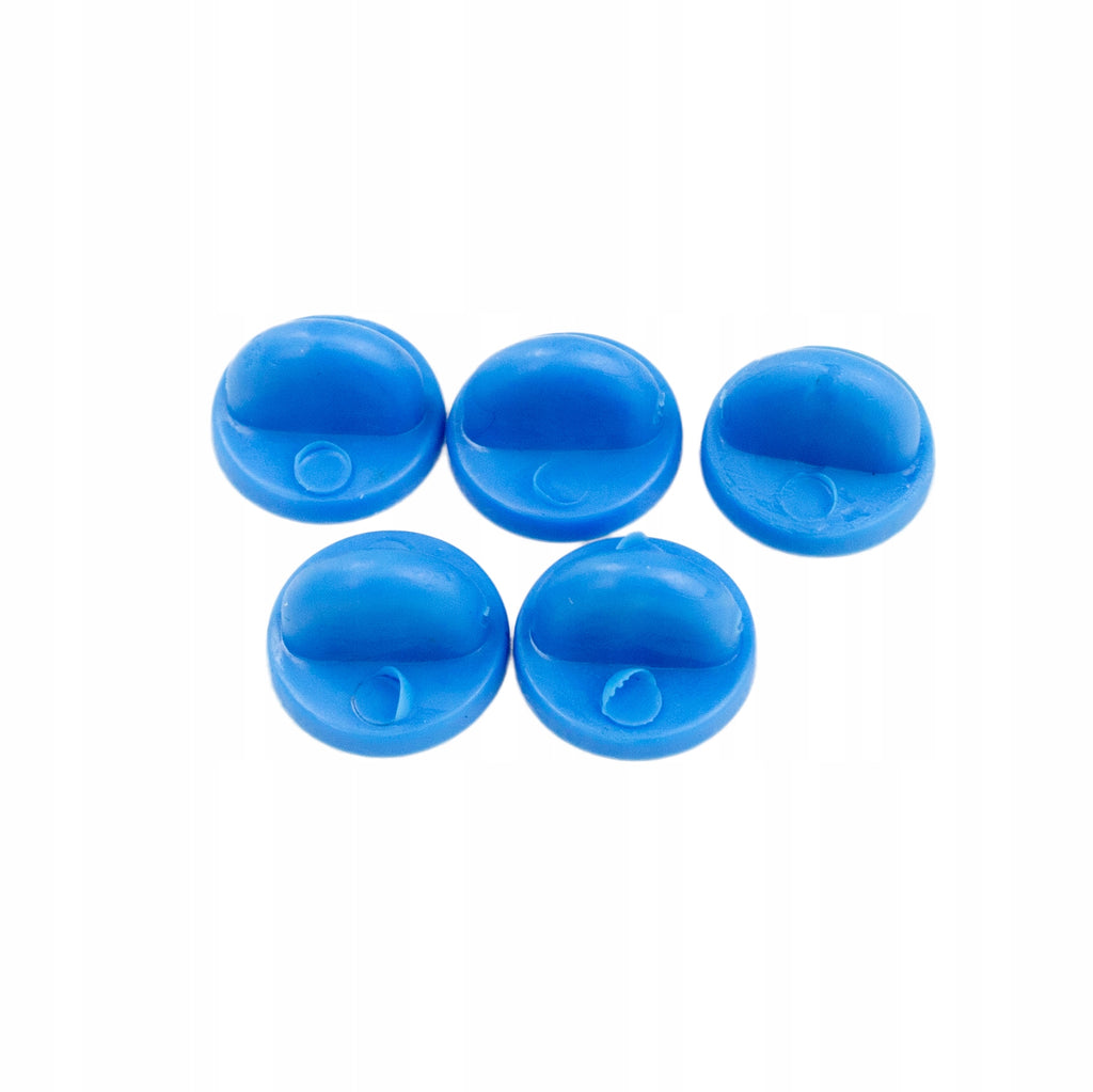 Blue rubber pin clasp - set of 5