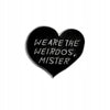 Weirdos Black Heart With Silver Inscription Enamel Pin