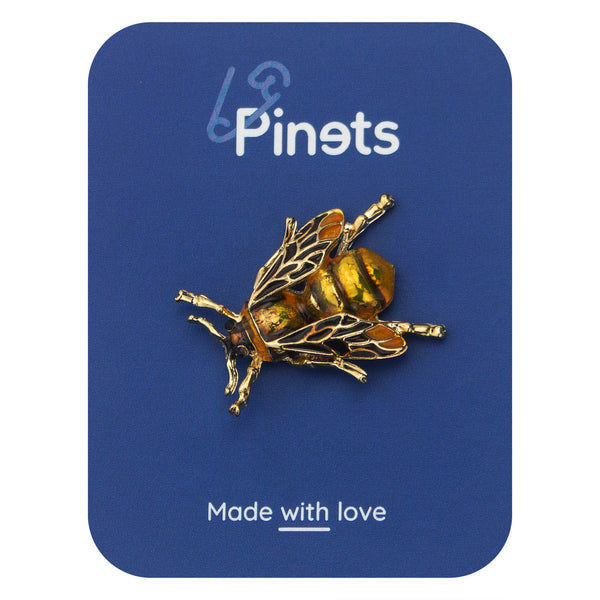 Wasp Golden Insect Brooch
