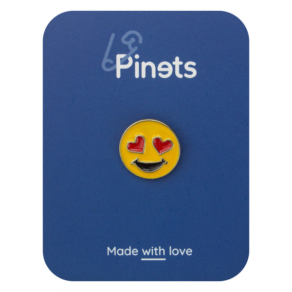 In Love EMOJI Hearts in the Eyes Enamel Pin