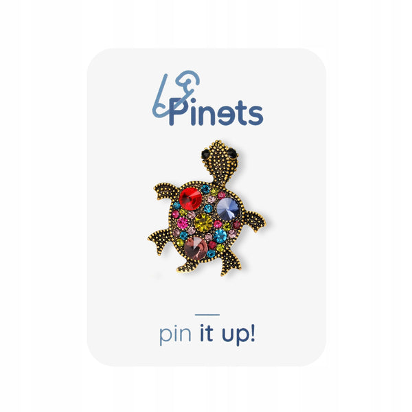 Turtle with zircons brooch