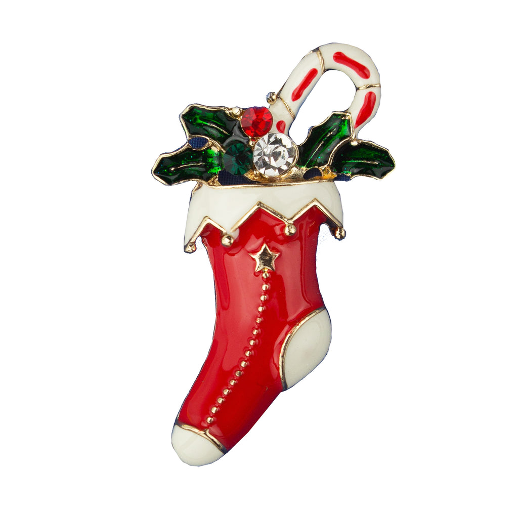 Gift Sock Christmast Brooch