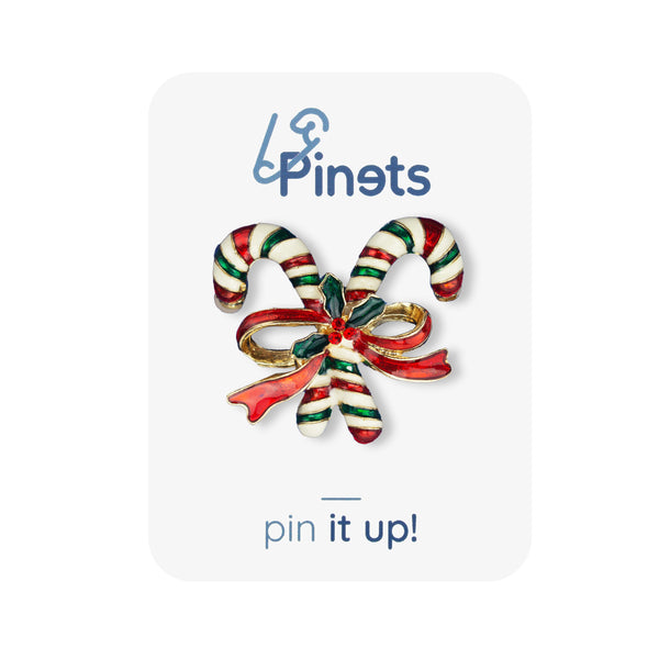 Christmas Candy Cane Brooch