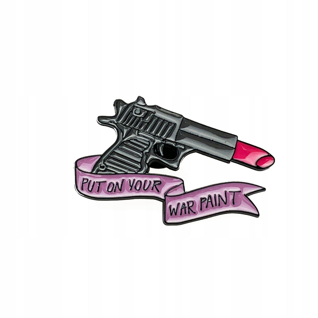 GIRL POWER Lipstick Gun Enamel Pin