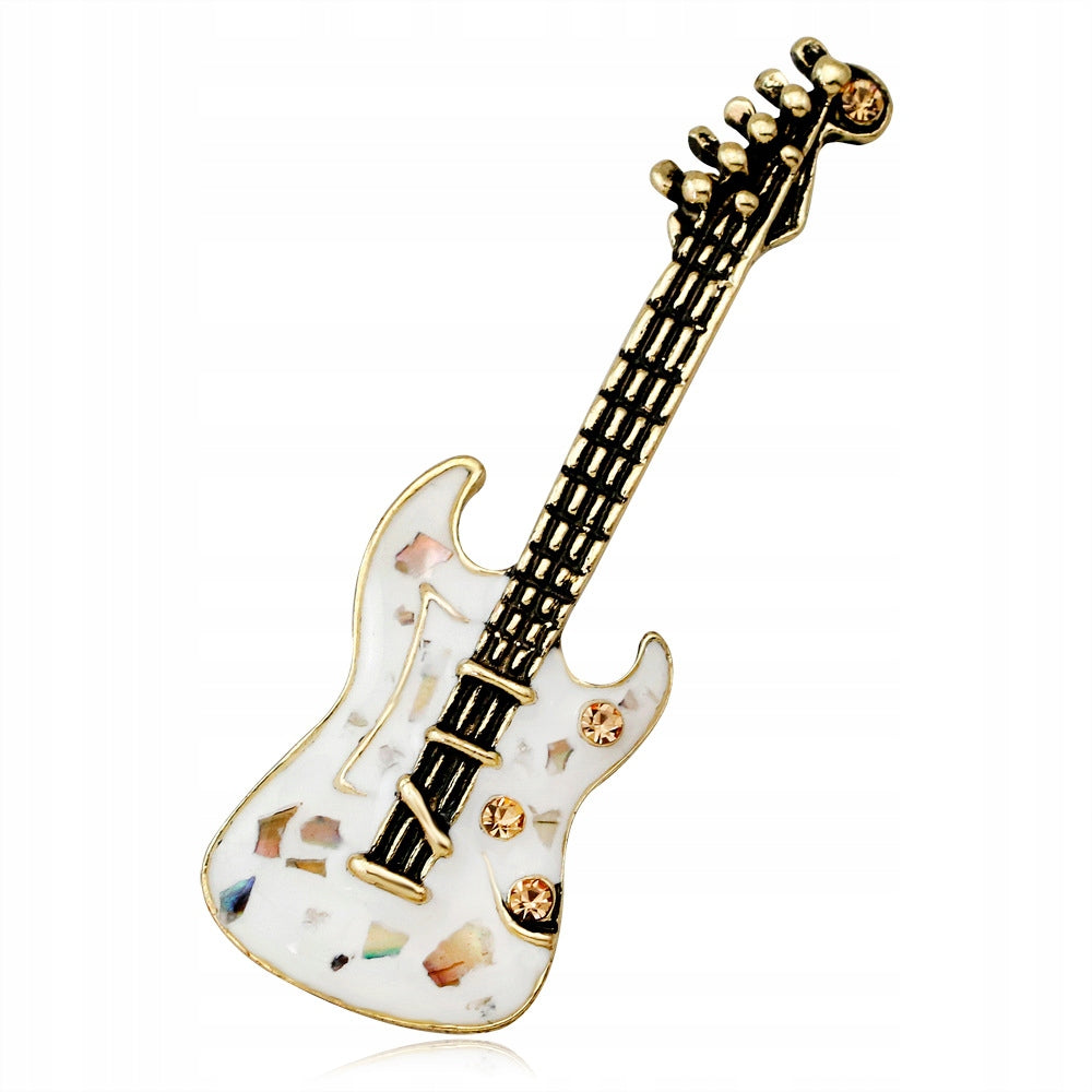 Brooch White Electric Guitar