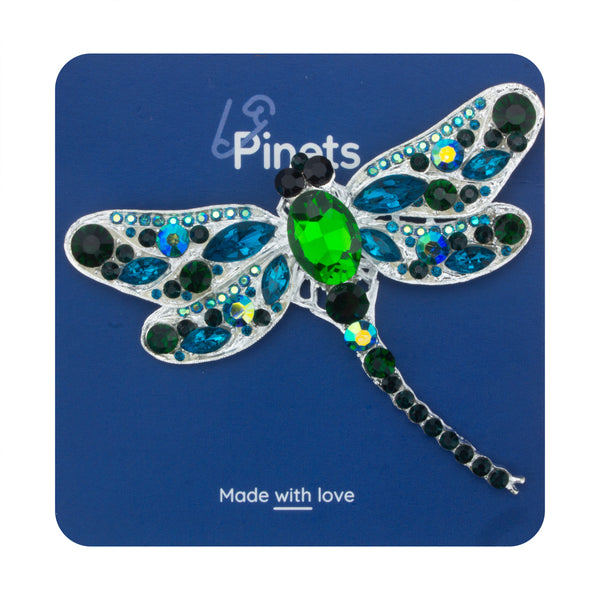 Green-Blue Dragonfly Brooch