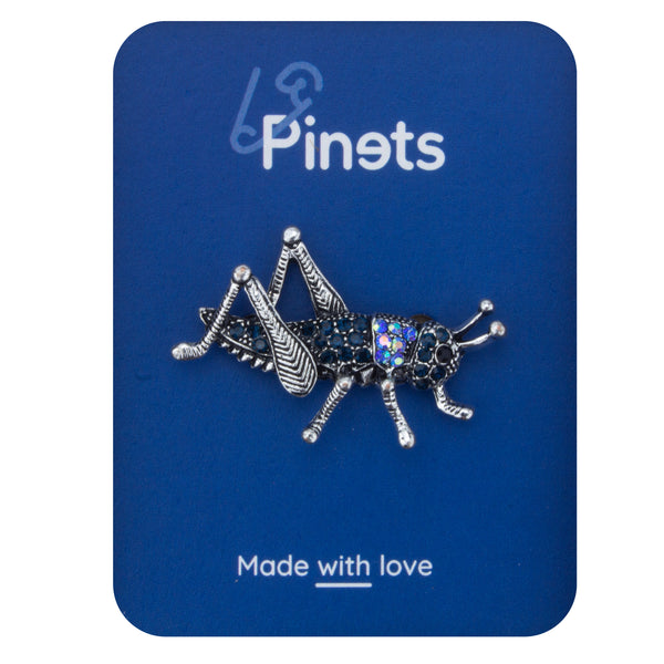 Grasshopper Brooch with zirconia