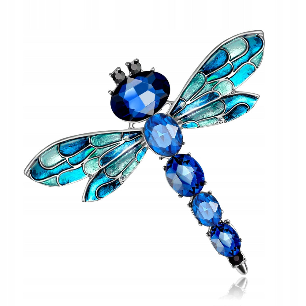 Brooch Blue Dragonfly