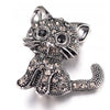 Silver Kitten Brooch