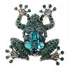 Frog Brooch filled with Zircons