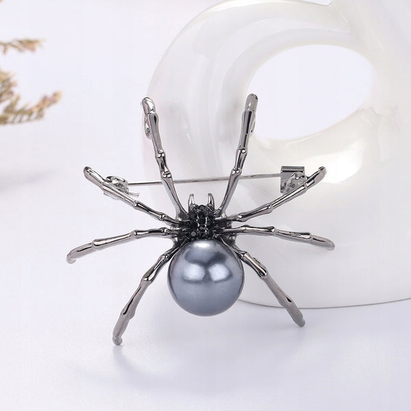 Spider Silver Brooch