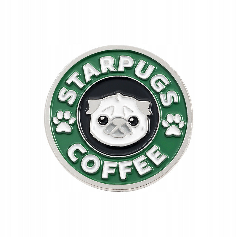 Starpugs Coffee - pin for the coffee and pugs lover