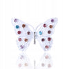 White butterfly brooch with zircons