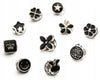 SET of 10 Enamel Pins - Stars, Flowers, Crown, Bunny, Clover and Smiling Face