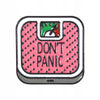 Funny Pink Bathroom Scale Don't Panic Enamel Pin