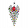 Peacock with cubic zirconia and a moving tail - silver brooch