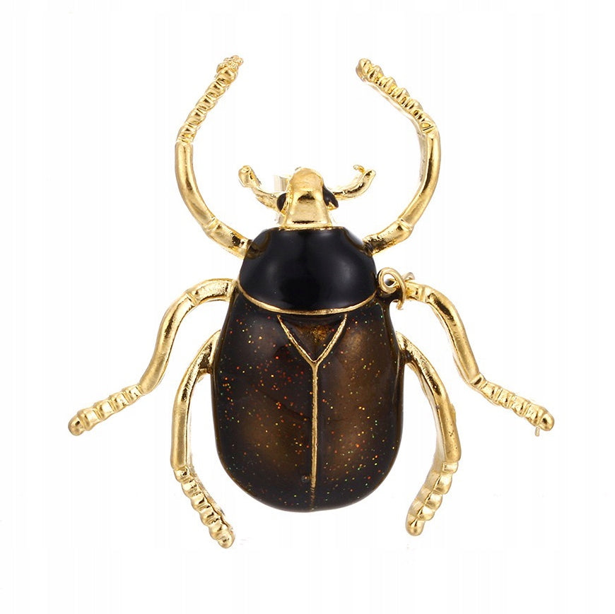 Beetle Brooch set with Zircons