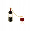 Wine Bottle with a Glass Pin