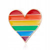 Love is Love Colorful Rainbow Heart Enamel Pin