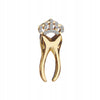Golden Tooth with Crown Enamel Pin with Zircons