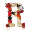 Letter R golden brooch pendant