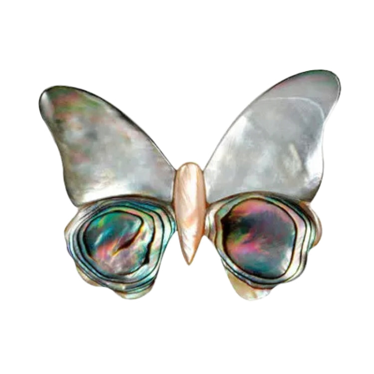 Butterfly nacre brooch