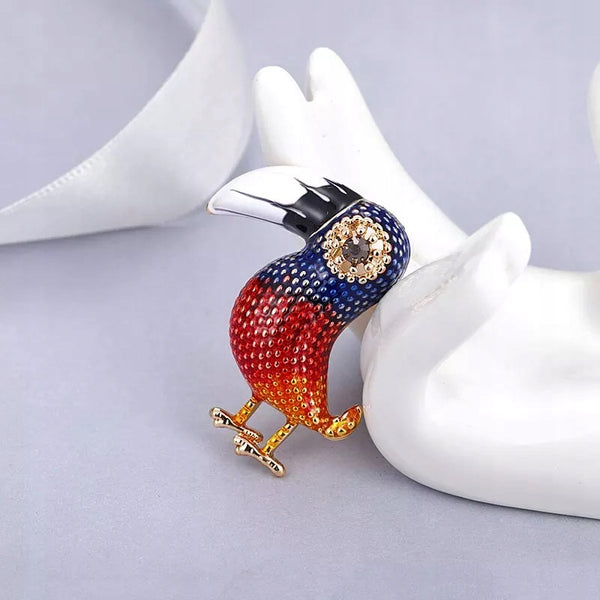 Toucan colorful brooch