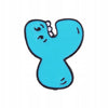 Letter Y with teeth - blue enamel pin