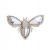 Insect gold plated brooch with zircons