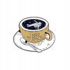 Mug of coffee with a cosmonaut - enamel pin
