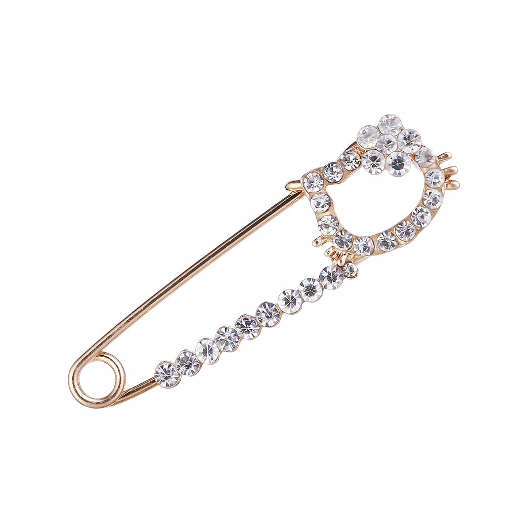 Classic safety pin with a kitten - brooch for a girl