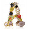 Letter A golden brooch pendant