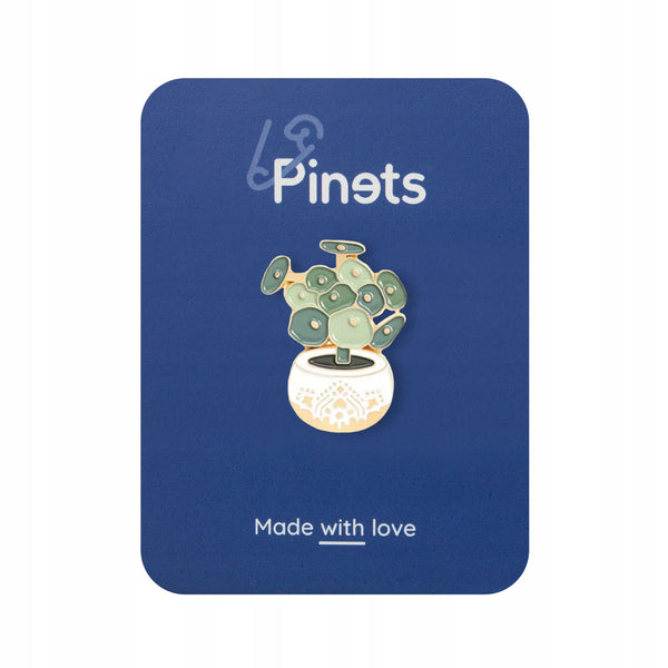 Pilea Money plant enamel pin