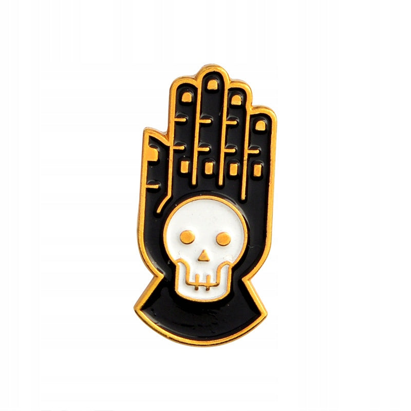 Skull Black Hand Enamel Pin