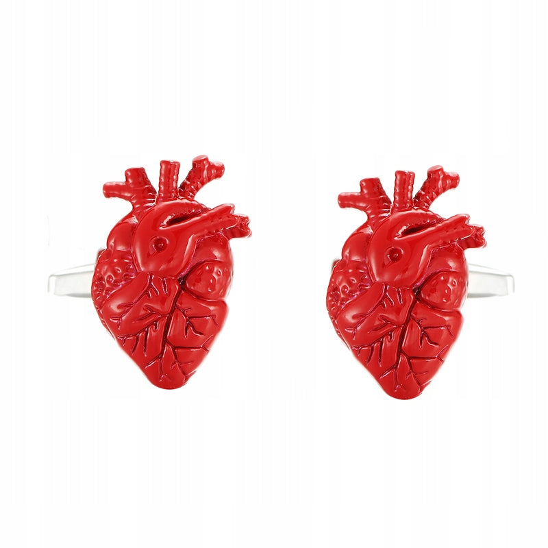Cufflinks - a human heart