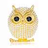 Golden Owl Brooch with Pearls