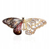 Golden butterfly brooch with zircons