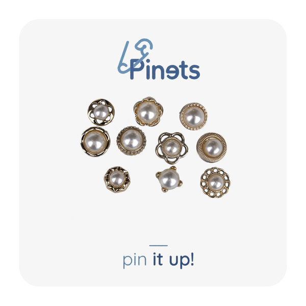 SET of 10 Enamel Pins - PEARLS