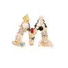 Letter M golden brooch