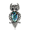 Owl nacre brooch