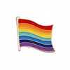 Rainbow flag with 7 colors - enamel pin