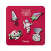 Set of 5 pieces of collector’s pins with a space theme 