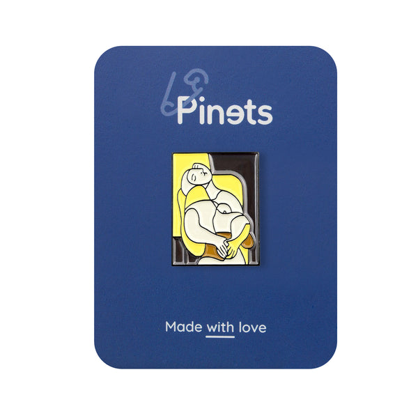 Picasso Yellow Cubism Famous Painting Enamel Pin