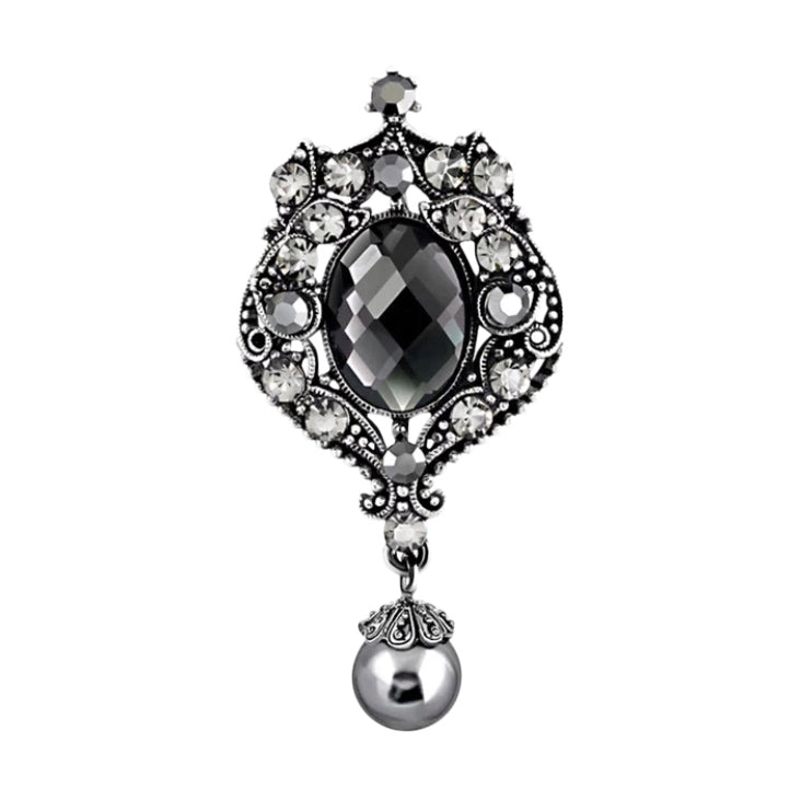 Baroque pearl silver brooch
