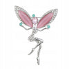 Fairy with wings - silver brooch