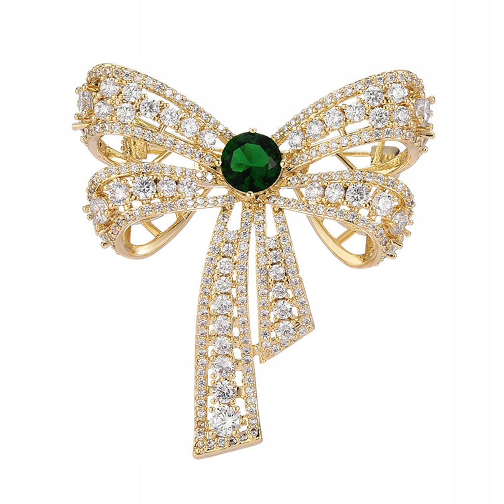 Golden bow - 14K gold-plated brooch