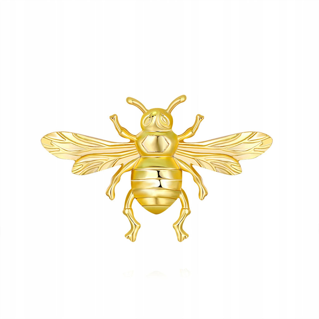 Golden bee - brooch with an insect