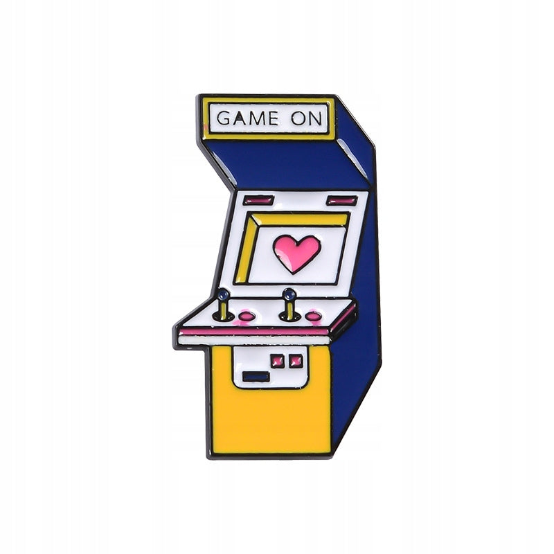 Retro arcade machine Game On enamel pin