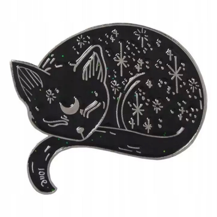 Black Cat Luna enamel pin
