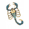 Scorpion Brooch with Zircons
